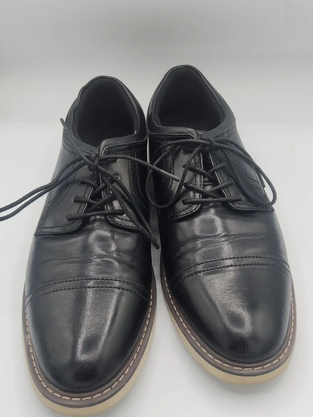 Alfani Theo Oxford Cap Toe Black Memory Foam Dress Shoes Size 9M